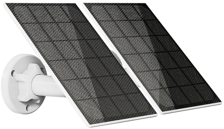 revolt Solarzelle Solarmodul: 2er-Set Solarpanels für Akku-IP-Kameras mit USB-C, 3 W, 5 V, IP65 (Min