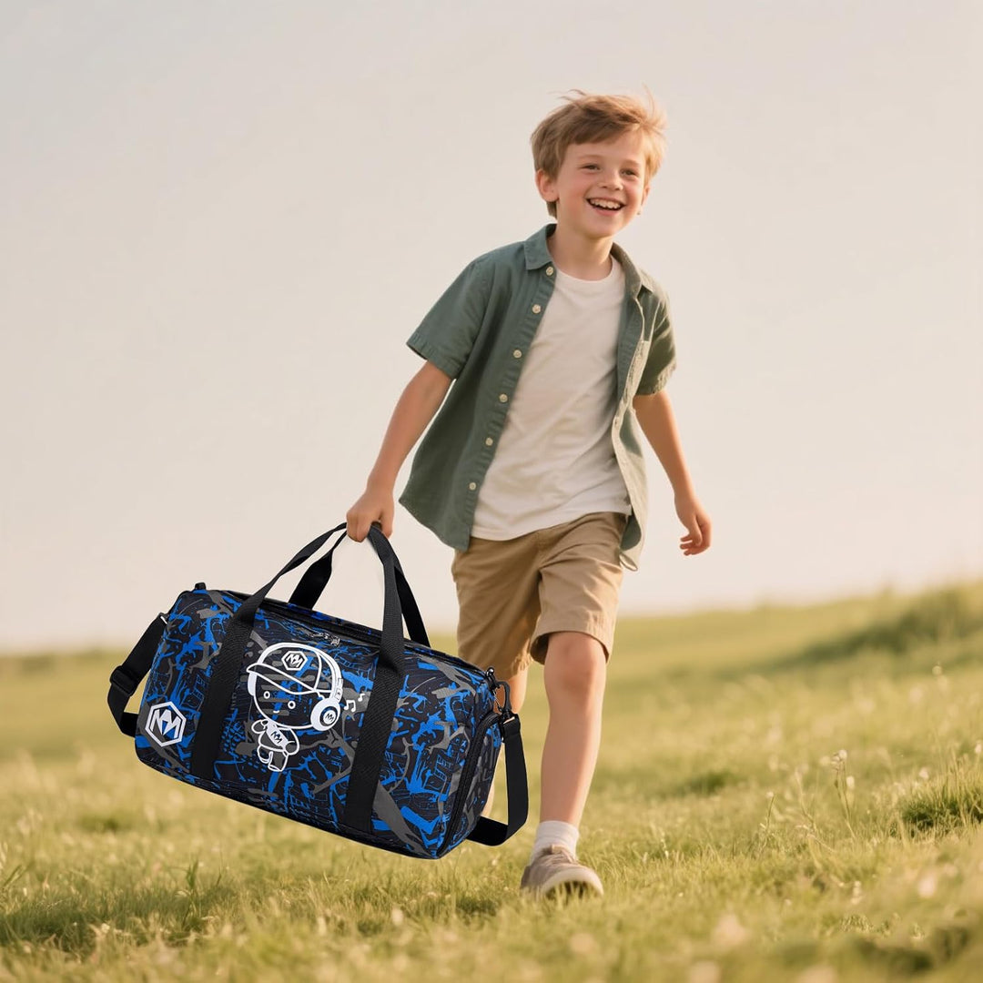 Sporttasche Kinder Schwimmtasche Jungen Damen mit Schuhfach und Nassfach Badetasche Teenager Kleine