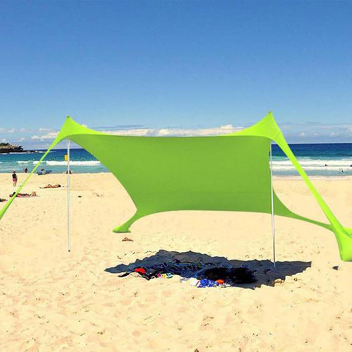Strandzelt Sonnenschutz, Strandüberdachungszelt-Sonnenschutz,Sonnenzelt Mit Sandankern, Sandsäcken U