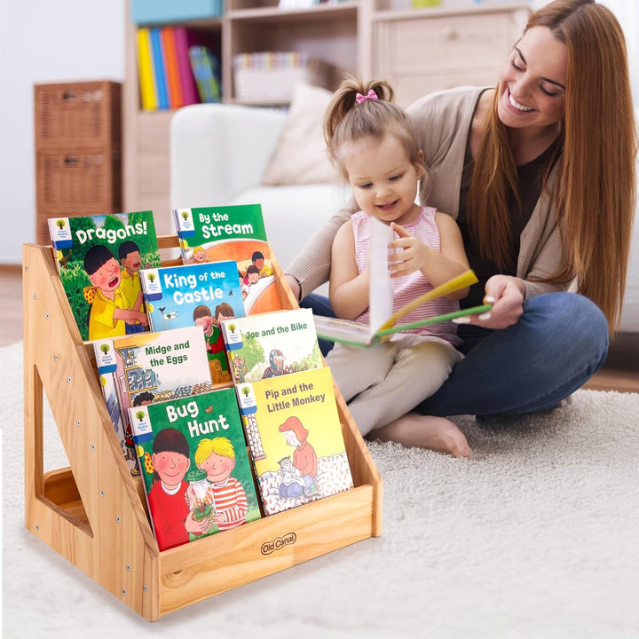5-stöckiges Bücherregal Kinderzimmer für Kindergarten/Klassenzimmer, Montessori Bücherregal und Spie