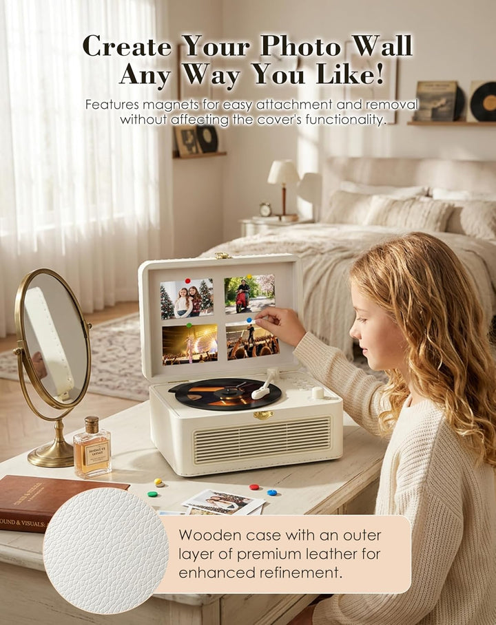 Tragbar CD Player Bluetooth Retro Radio mit CD-Player mit Lautsprecher Unterstützung USB & AUX-Wiede