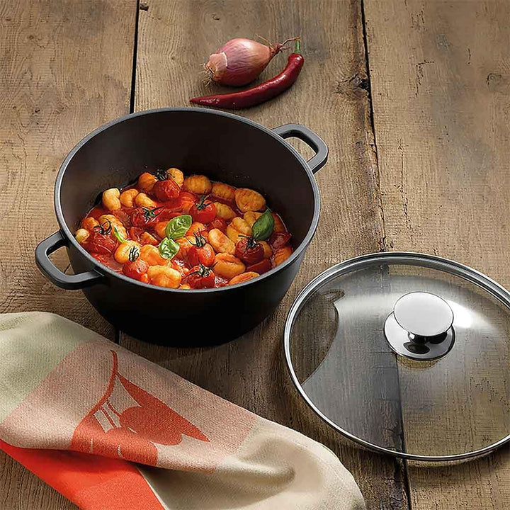 Kela Fleischtopf Kerros 24cm aus Aluguss, Schwarz, 24 cm