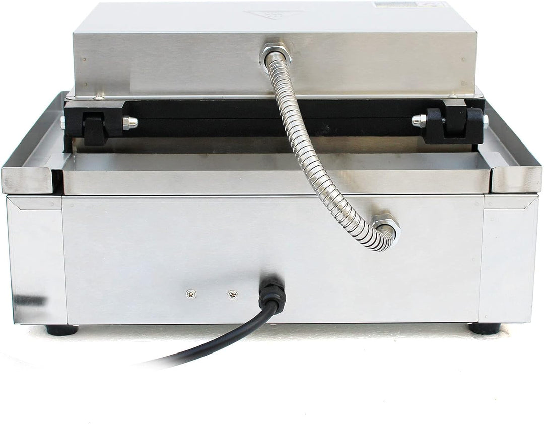 Gewerbliche Sandwich-Maschine 1500W, Doppelte Grillplatten 15x15cm – 5 Min Timer, 50-300°C für Cafés