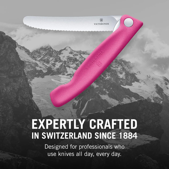 Victorinox, Swiss Classic, Profi Tomaten- und Tafelmesser, Extra Scharfe Klinge, Wellenschliff, 11 c