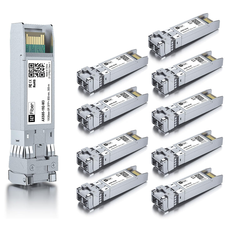 10 Stück,10G Multimode SFP+ LC Modul, 10GBase-SR Fiber Transceiver für Cisco SFP-10G-SR, Meraki MA-S