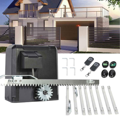 CO-Z Schiebetorantrieb Set bis 600 kg oder 12M Schiebetor Hoftorantrieb 200w Garagentorantrieb mit 2