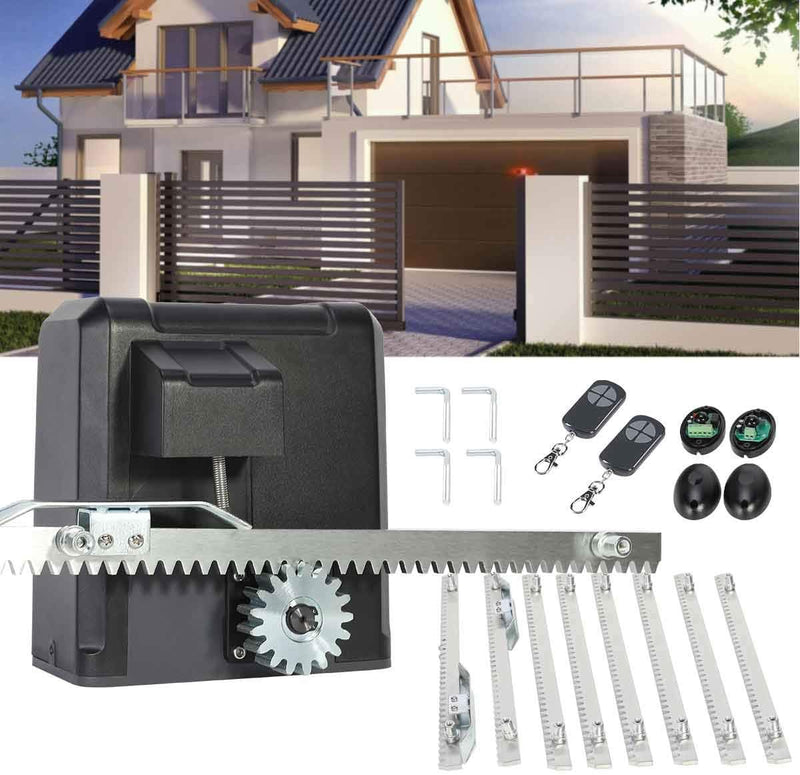 CO-Z Schiebetorantrieb Set bis 600 kg oder 12M Schiebetor Hoftorantrieb 200w Garagentorantrieb mit 2
