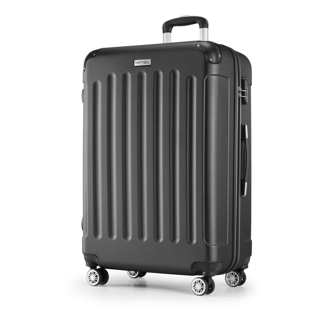 MERISH Reisekoffer Koffer Kofferset Trolleys Zwillingsrollen 3tlg. Hartschale in 9 Farben (Anthrazit