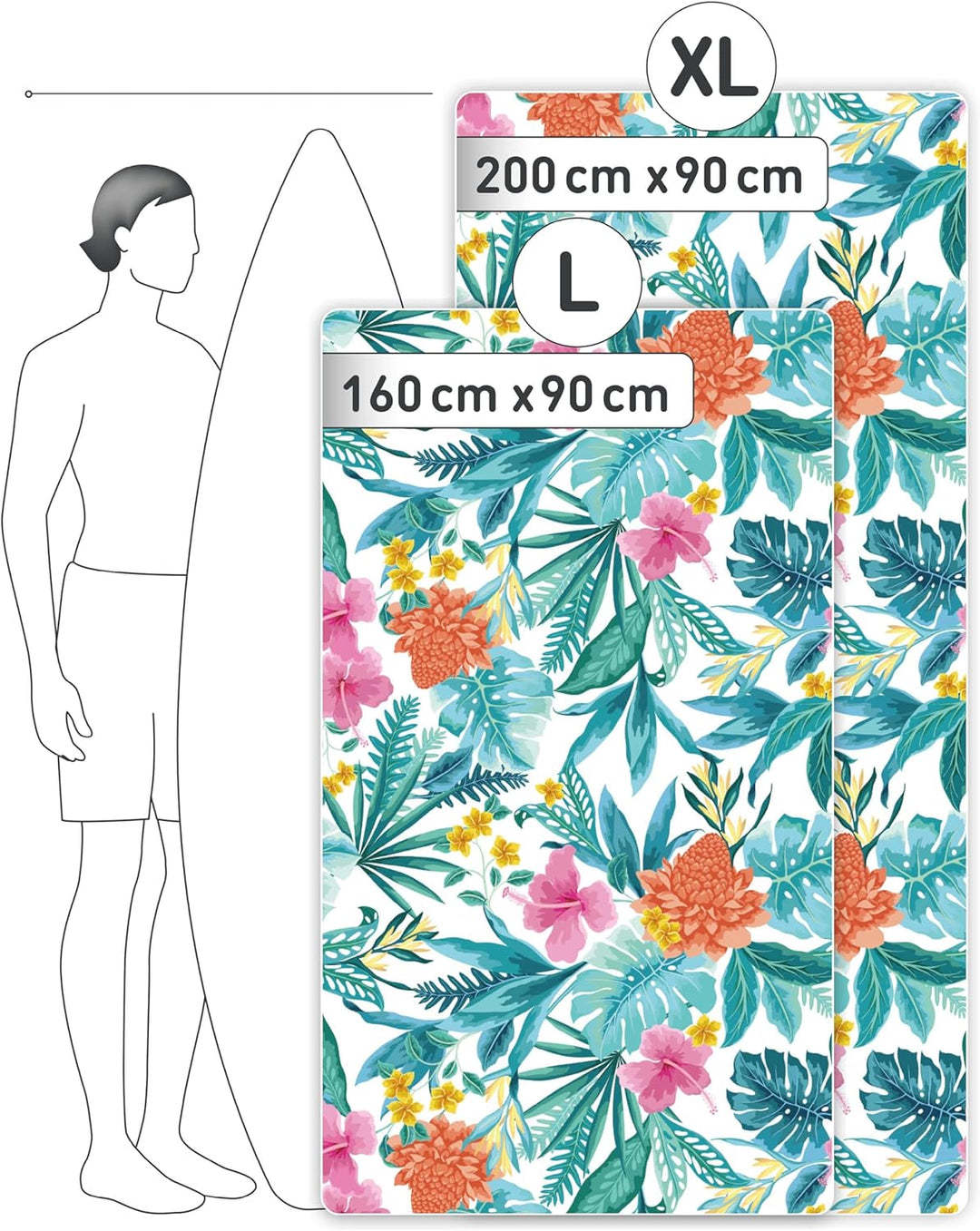Fit-Flip Strandtuch XXL aus Mikrofaser - leicht und schnelltrocknend - 100% recyceltes Strandhandtuc