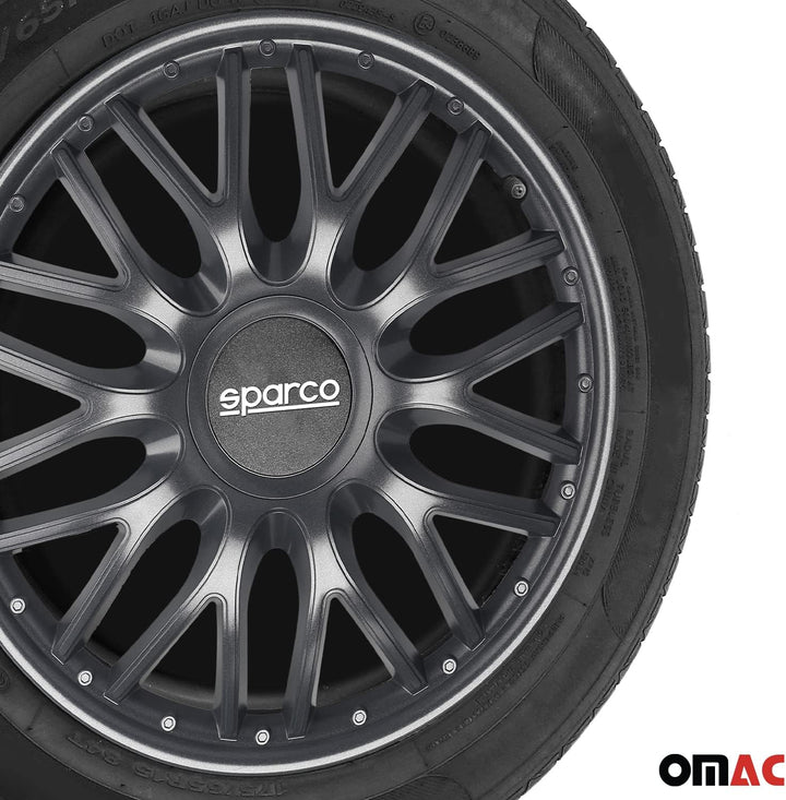 Sparco SPC1596BK Set Wheel Covers Roma 15-inch Black, Pulgadas ROMA 15 zoll SCHWARZ, ROMA 15 zoll SC