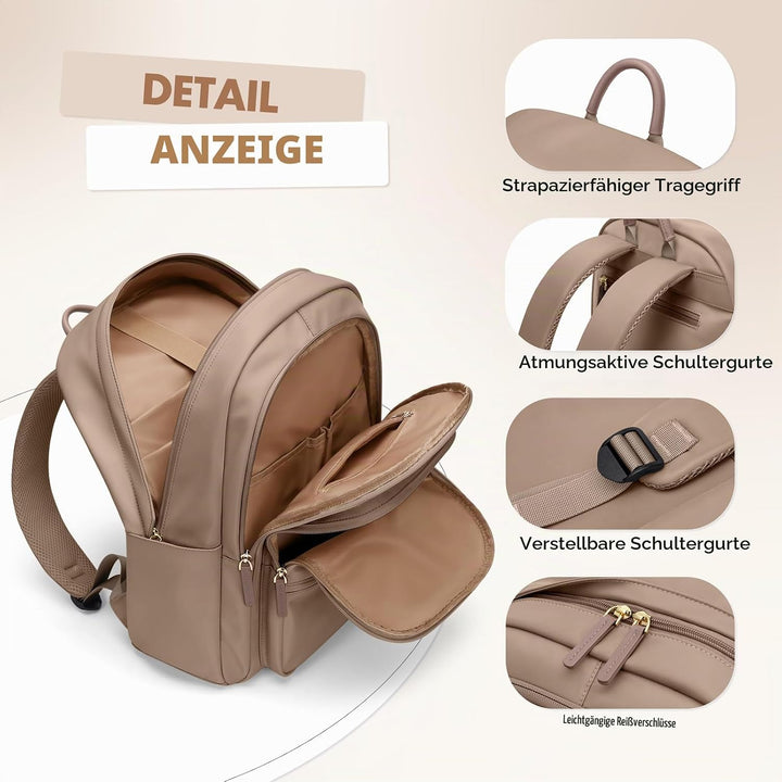 GOLF SUPAGS Gross Arbeitsrucksack Damen, Wasserdicht Laptop Rucksack mit Laptopfach, Multifunktional