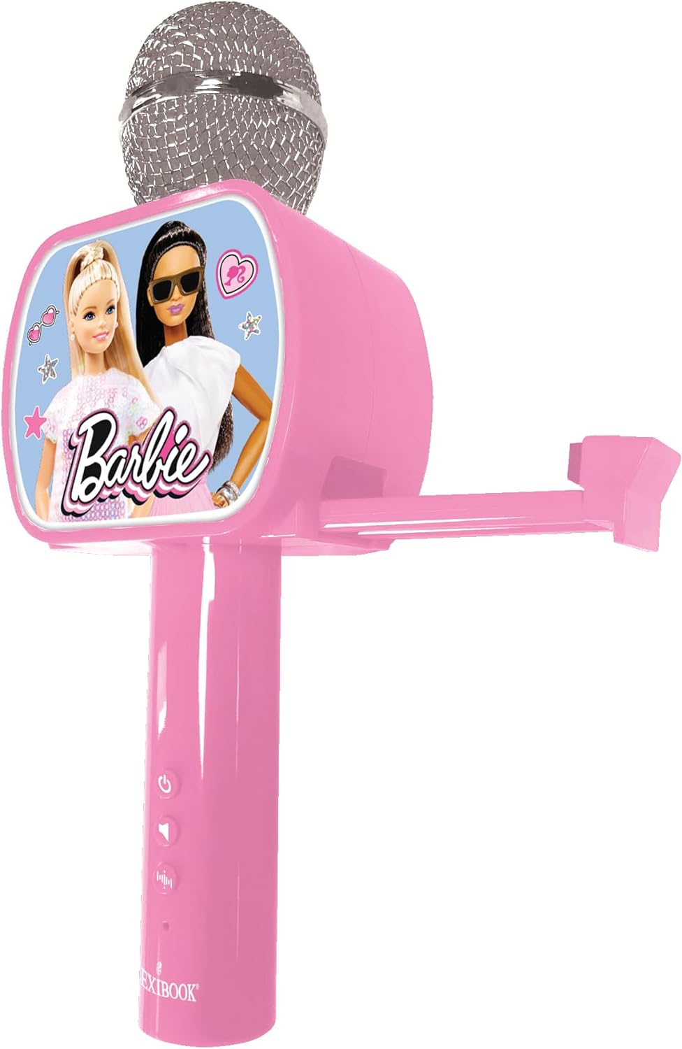 Lexibook MIC240BB Barbie, Bluetooth-Mikrofon mit Sprachwechselfunktion, inkl. Handyhalter, integrier