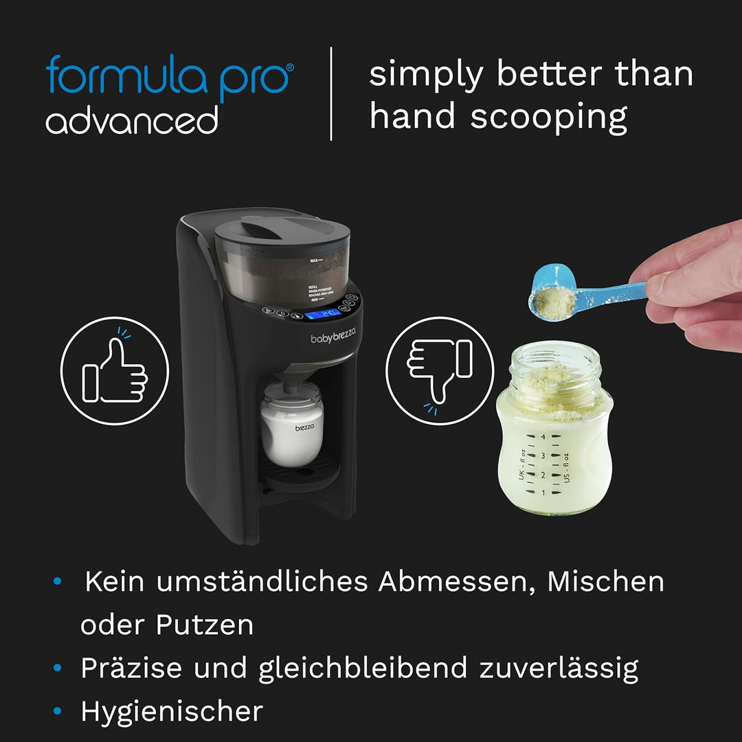 Baby Brezza Formula Pro Advanced – Automatischer Flaschenzubereiter – Mischt Milchpulver & Wasser pe