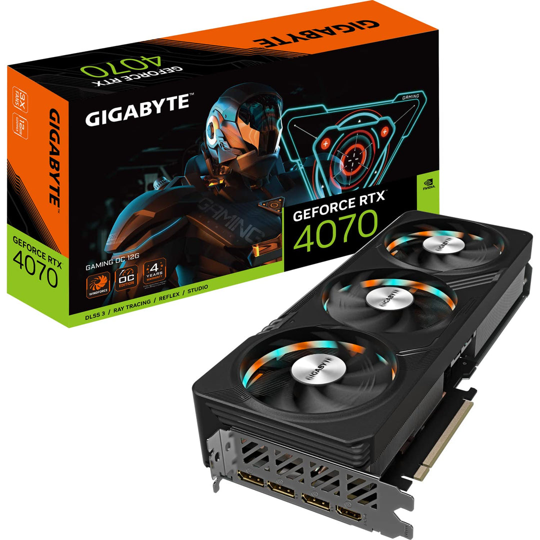 GIGABYTE GeForce RTX 4070 GAMING OC 12GB Graphics Card - 12GB DDRX6 21Gbps 192bit, PCI-E 4.0, Core 2