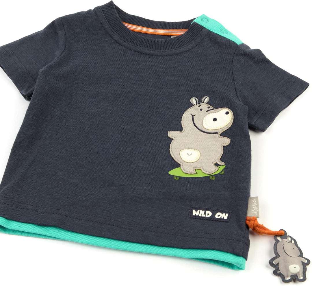 Sigikid Jungen T-Shirt 68 Blau/Safari, 68 Blau/Safari