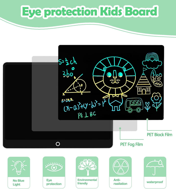 LCD Schreibtafel Spielzeug für Kinder,Bunte Zeichentablett Doodle Board Elektronische Zeichnung Tabl