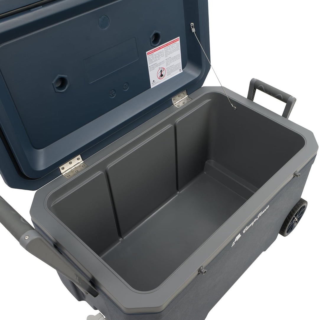 CampFeuer Kühlbox 70 Liter mit Rädern | Rollkühlbox, isolierte Kühlbox mit Griffen, fahrbare Cooling