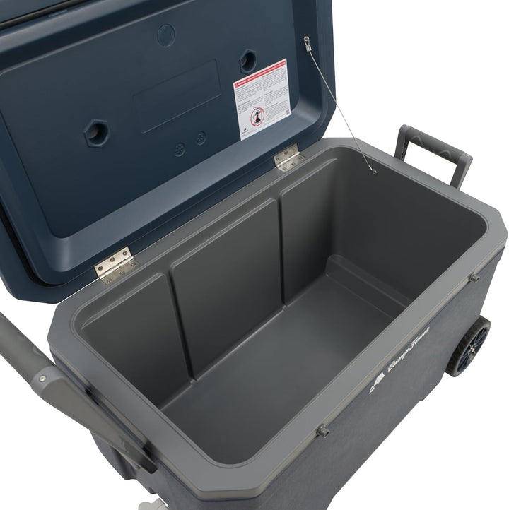 CampFeuer Kühlbox 70 Liter mit Rädern | Rollkühlbox, isolierte Kühlbox mit Griffen, fahrbare Cooling
