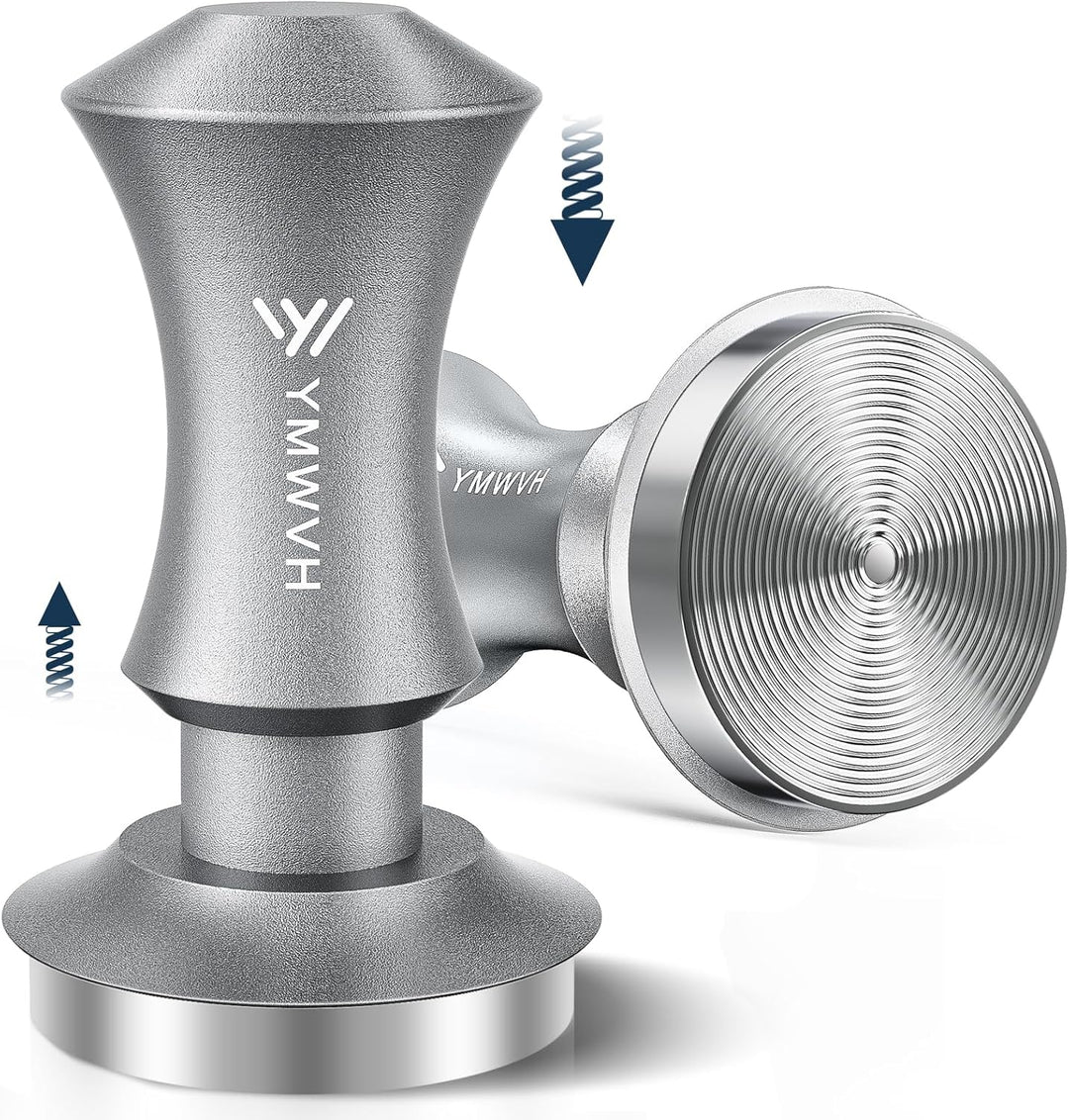 YMWVH Kaffee Tamper 51mm, Edelstahl Espresso Tamper mit 30lbs Anpressdruck, 304 Edelstahl Base Kaffe