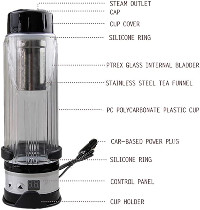 TOTMOX 420 ml Auto Wasserkocher 12/24V Reise Teetasse Wasser Heizung Thermobecher