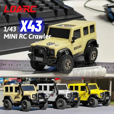 LDARC Mini RC Crawler 1:43 4WD All Terrain RC Rock Truck Ideal Für Raupenfahrzeug-Enthusiasten 2.4Gh