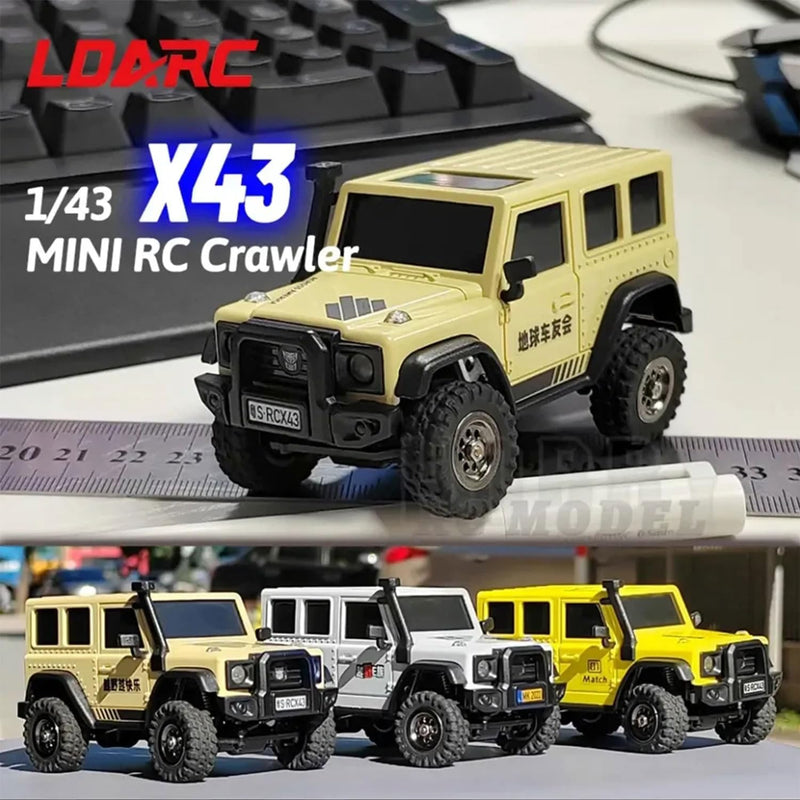 LDARC Mini RC Crawler 1:43 4WD All Terrain RC Rock Truck Ideal Für Raupenfahrzeug-Enthusiasten 2.4Gh