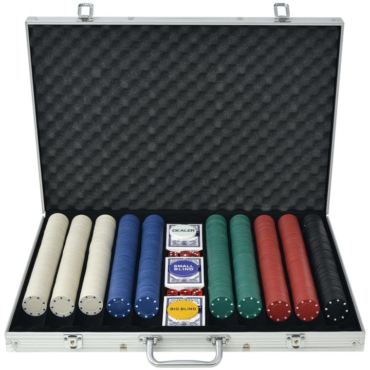 vidaXL Pokerspiel mit 1000 Chips aus Aluminium
