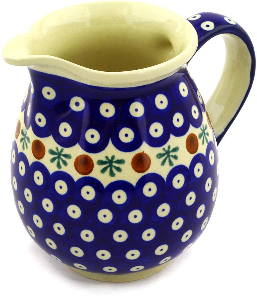 Original Bunzlauer Keramik Kanne / Krug 0.85 Liter im Dekor 41