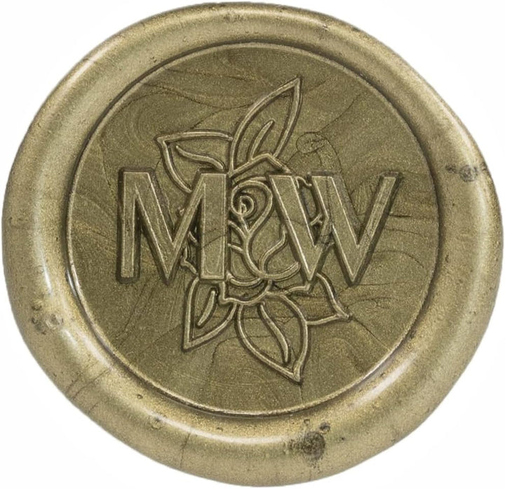 gravurART Siegelstempel personalisiert mit Initialen - Einladungen, Save the Date zur Hochzeit mit W