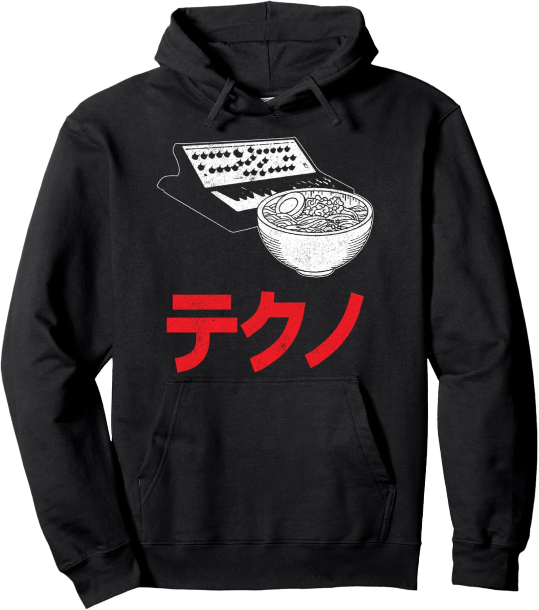 Retro Acid Techno Synth Synthesizer Japan Ramen Suppe Pullover Hoodie