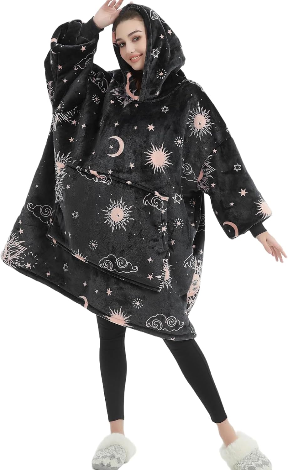 FELOVE Übergrosse Hoodie Sweatshirt, Original Decke Sweatshirt, super weiche gemütliche warme komfor