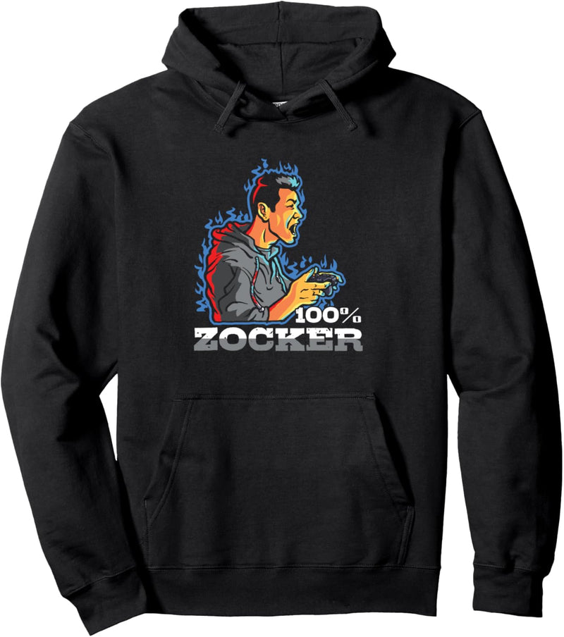 100% Zocker Zocken Spielkonsole Gamer Computer Nerd Geschenk Pullover Hoodie