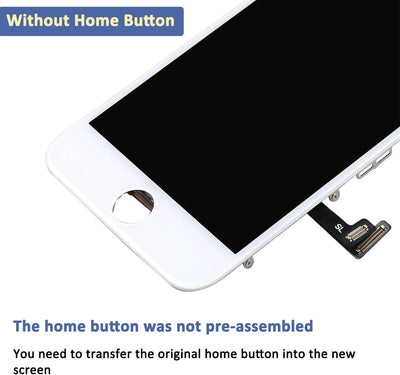 Yodoit Komplett Display für iPhone 7 LCD Bildschirm vormontiert weiss, Digitizer Montage Glas Touchs