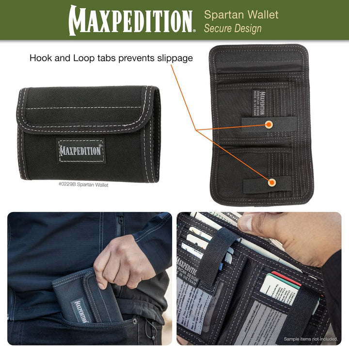 Maxpedition Spartan Wallet Einheitsgrösse Schwarz, Einheitsgrösse Schwarz