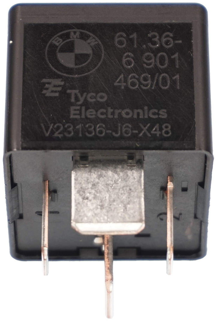 BMW Black 12 Volt Auto Relay Tyco V23136-J6-X48 61366901469 Genuine