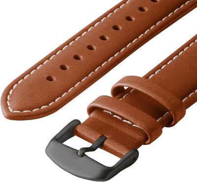 Archer Watch Straps - Uhrenarmbänder aus Hochwertigem Genarbtem Leder für Apple Watch Cognac/Naturwe