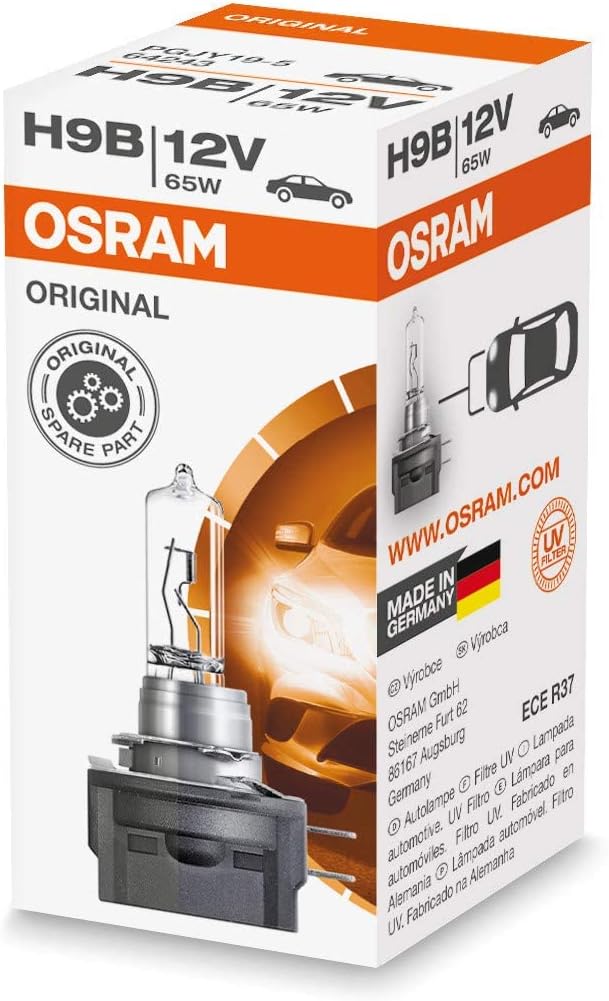 Osram ORIGINAL H9B, 64243, 12V, 1er Faltschachtel, Silber H9B Faltschachtel, H9B Faltschachtel