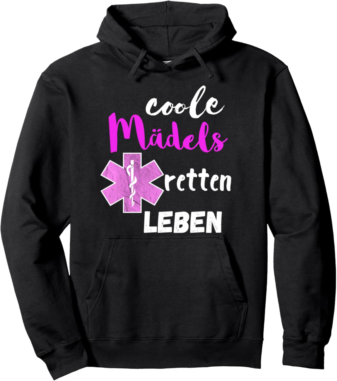 Coole Mädels Retten Leben Sanitäterin Rettungsdienst Sani Pullover Hoodie