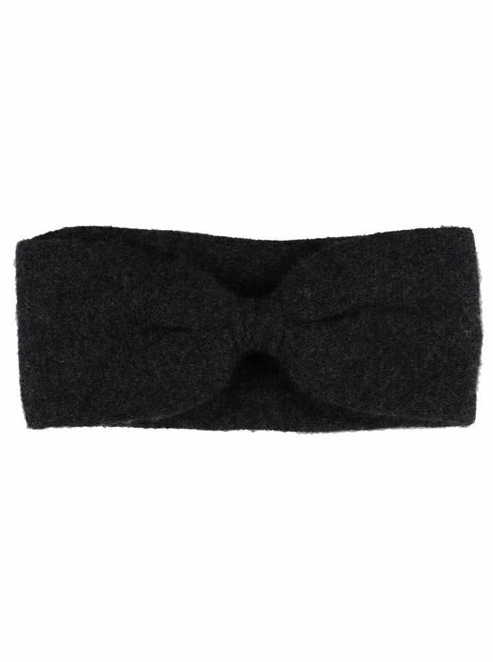 Zwillingsherz Stirnband aus 100% Kaschmir - Hochwertiges Kopfband im Uni Design für Damen Frauen Mäd