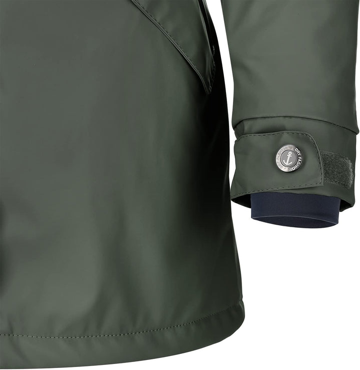 Dry Fashion Damen Regenmantel Malmö - Frauen Regenjacke Jacke mit Kapuze Lang Winddicht Wasserdicht