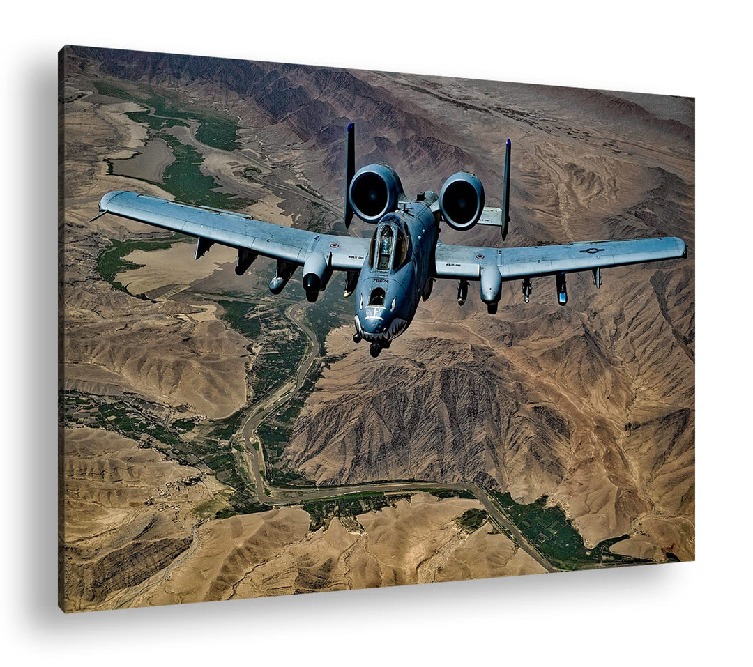 deyoli Atemberaubendes Militär Flugzeug Format:75x50 cm als Leinwandbild, Motiv fertig gerahmt auf E
