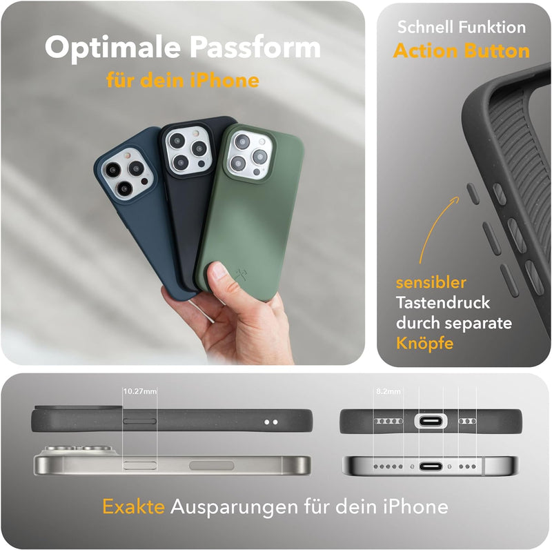 Woodcessories - BioCase, Magnetische Handyhülle für iPhone 15 Pro Max kompatibel mit MagSafe, Hülle