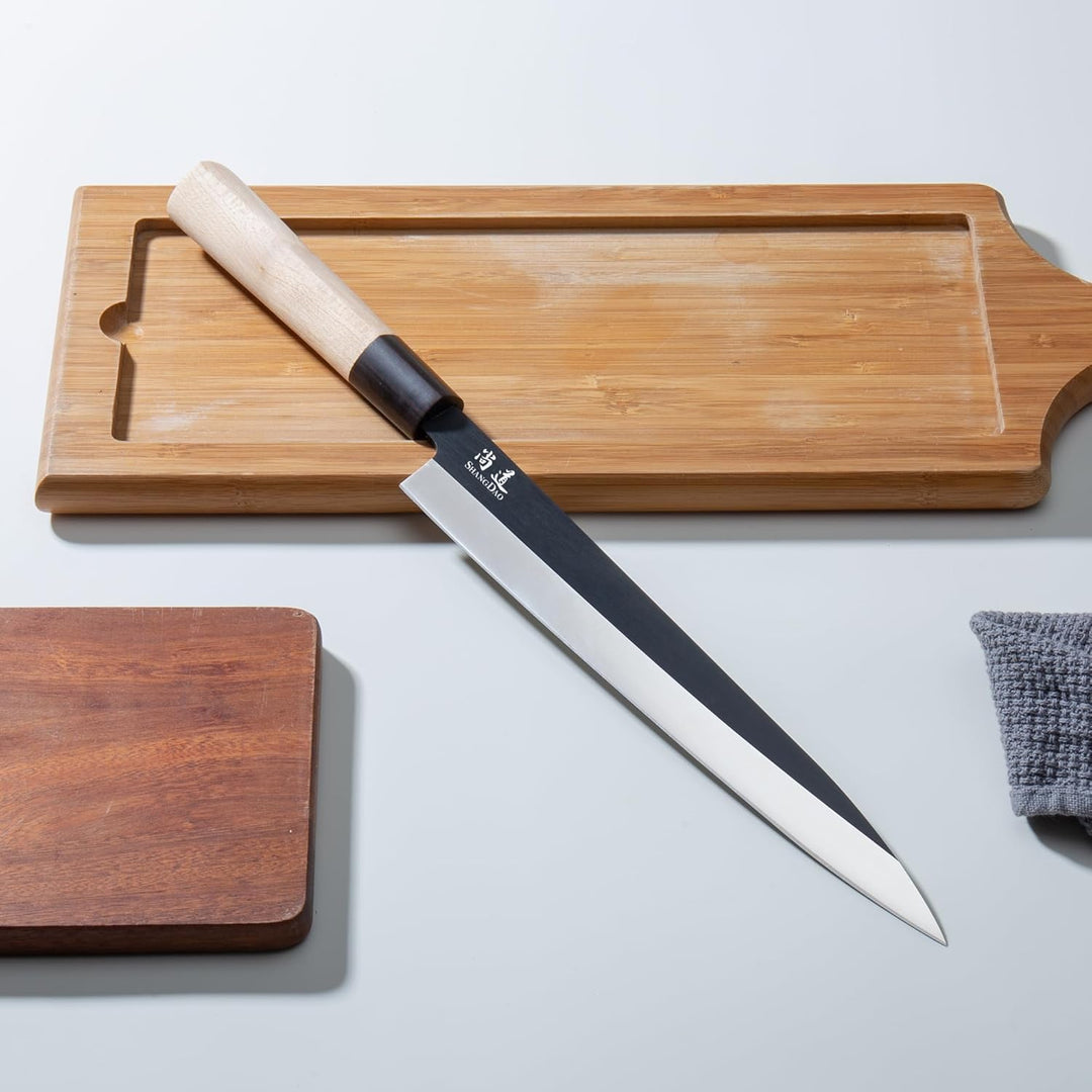 SHANGDAO Japanisches Küchenchef-Set mit 4 Messern, Sushi-Messerset, Nakiri-Yanagiba-Deba-Utility-Küc