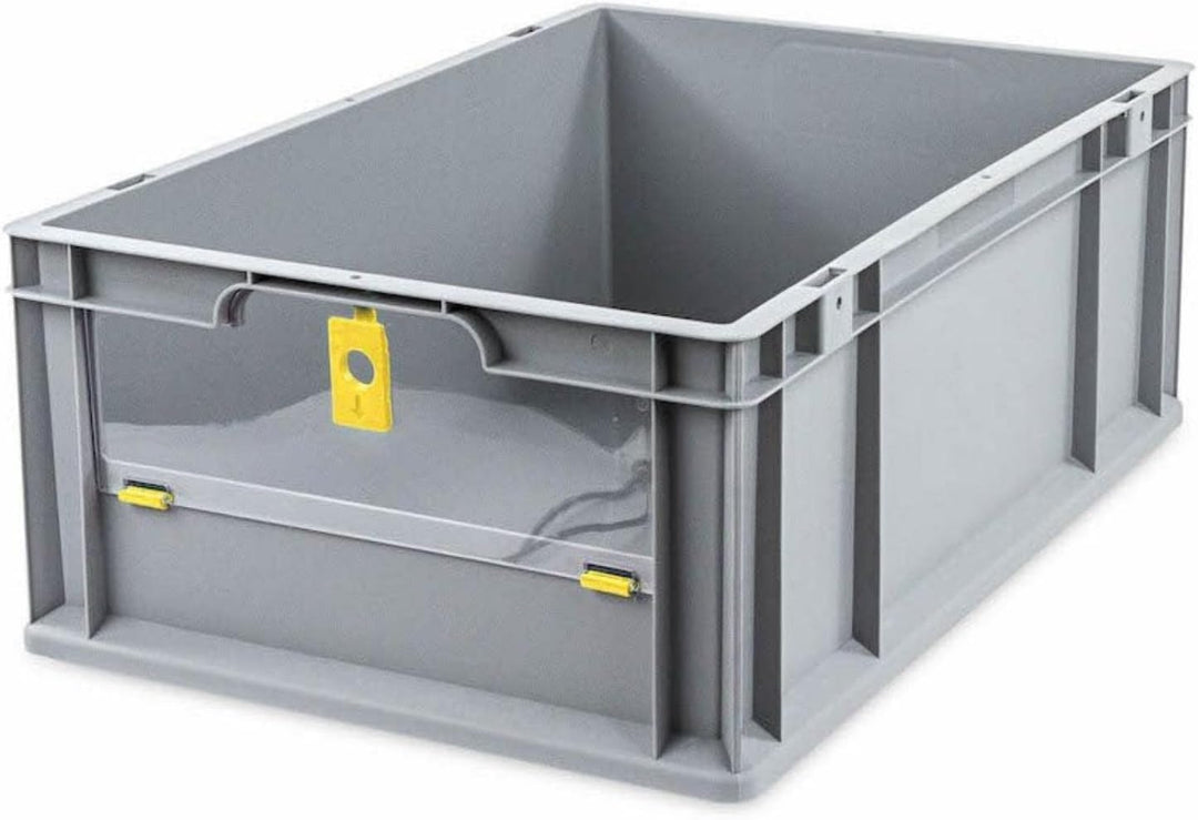 SparSet 10x Eurobox NextGen Insight Cover | HxBxT 22x40x60 | 44 Liter | Niedrig/Gelb | Eurobehälter,