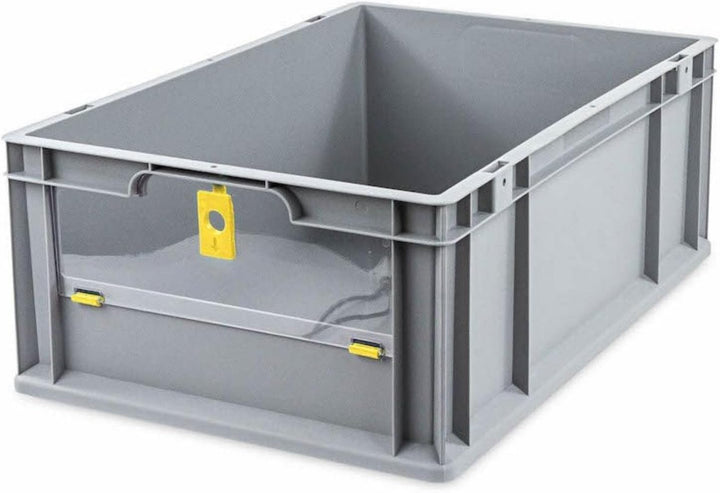 SparSet 10x Eurobox NextGen Insight Cover | HxBxT 22x40x60 | 44 Liter | Niedrig/Gelb | Eurobehälter,