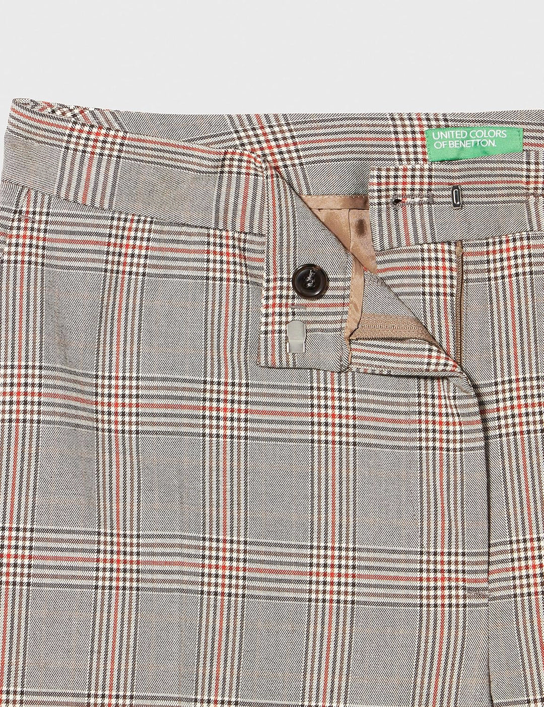 United Colors of Benetton Damen Hose 38 Schottisches Braun 901, 38 Schottisches Braun 901