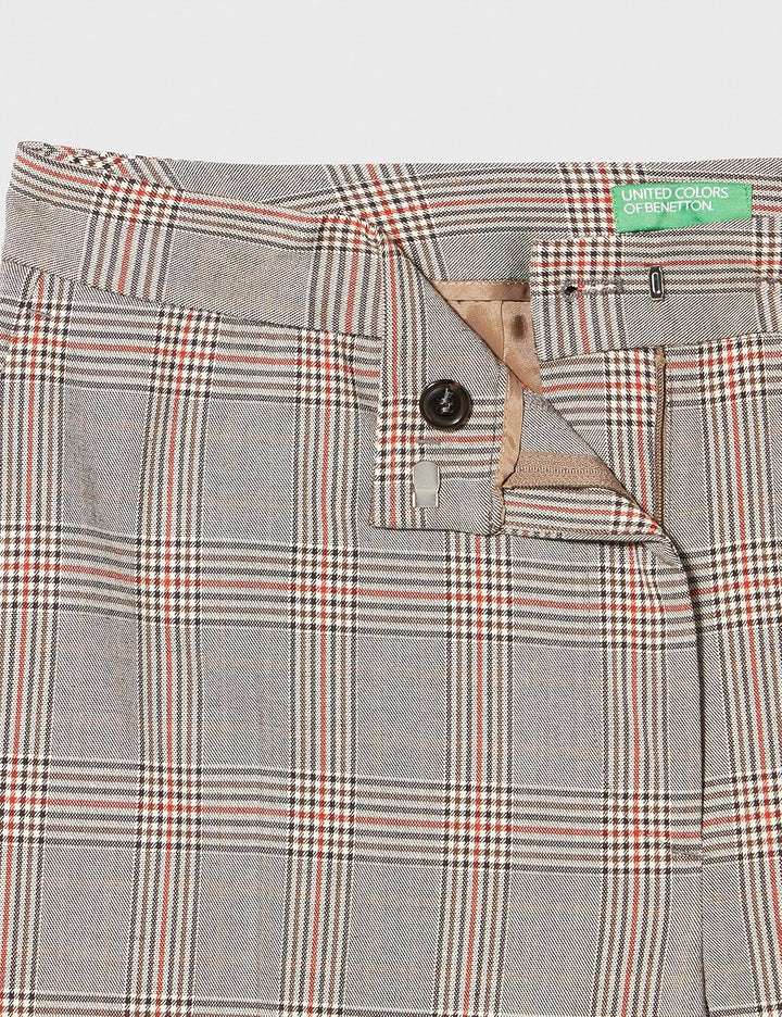 United Colors of Benetton Damen Hose 38 Schottisches Braun 901, 38 Schottisches Braun 901