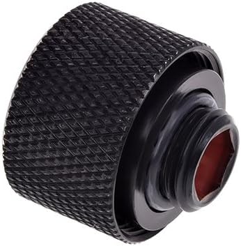 Alphacool 17385 HT 16mm HardTube Anschraubtülle G1/4 für Plexi- Messingrohre - Gerändelt - Dunkelsch