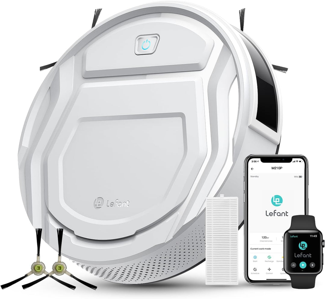 LEFANT Saugroboter, Superschlank Staubsauger Roboter mit Starke Saugleistung, WLAN Roboterstaubsauge