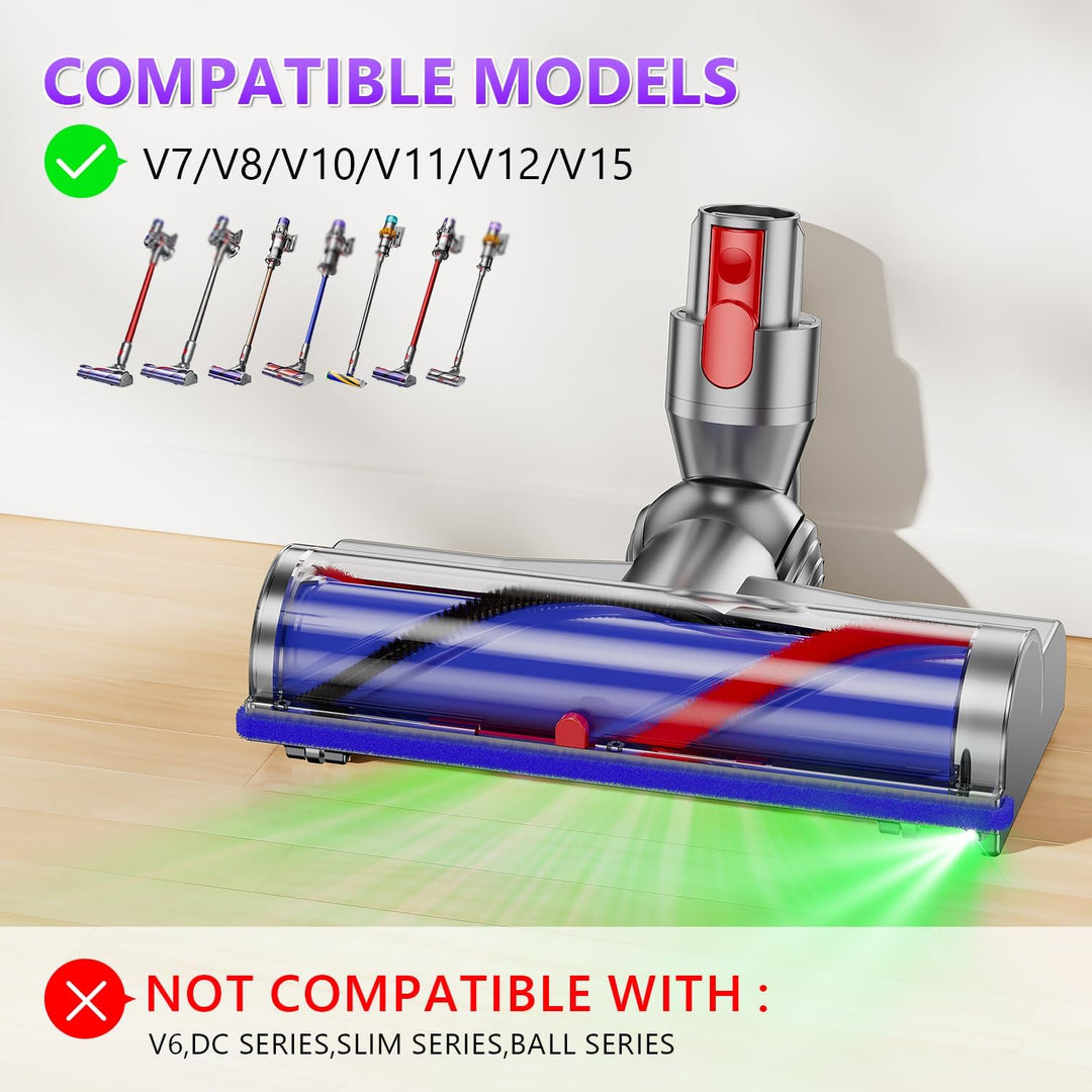 Elektrobürste Kompatibel mit Dyson V7, V8, V10, V11, V15 Staubsauger Befestigung, Teil Direktantrieb